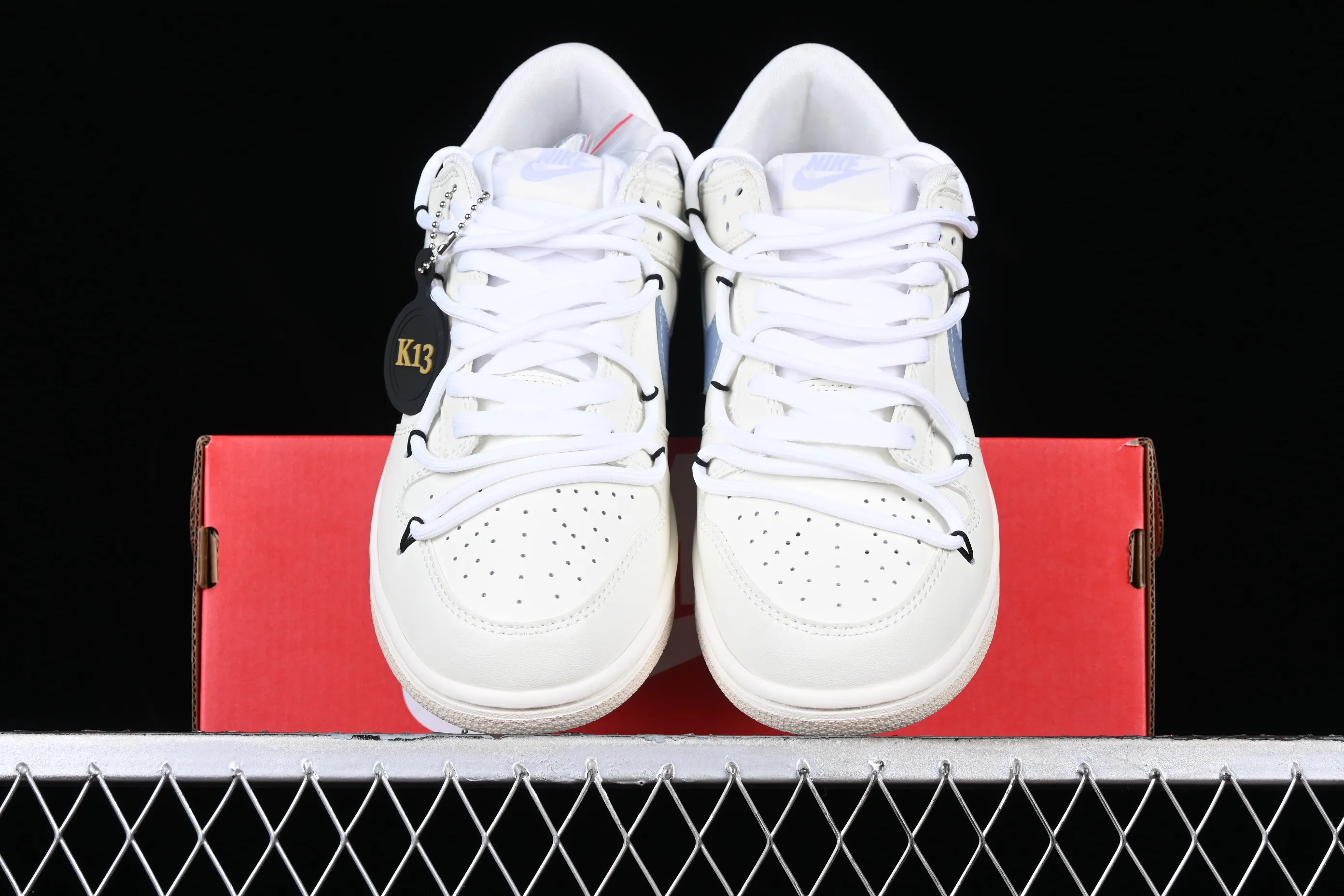 All categories Nk SB Dunk series Nk SB Dunk Low low-top sneakers Nk Dunk Low milk blue customized version of deconstructed strap casual sneakers DX5930-100